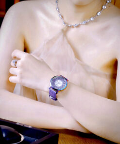 Đồng hồ Guess nữ GW0529L4 mặt số họa tiết bông hoa tím Like Auth 39mm