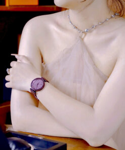 Đồng hồ Michael Kors Darci Pavé nữ đính full đá màu tím 38mm