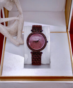 Đồng hồ Michael Kors Darci Pavé nữ đính full đá màu tím 38mm