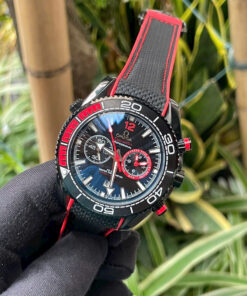 Đông hồ Omega Seamaster cọc dạ quang dây vải đỏ fake cao cấp 42mm