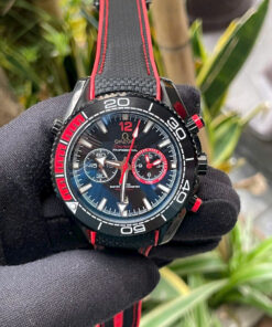 Đông hồ Omega Seamaster cọc dạ quang dây vải đỏ fake cao cấp 42mm