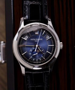 Đồng hồ Patek Philippe 5205G Replica 11 màu xanh blue dây da 40mm (2)