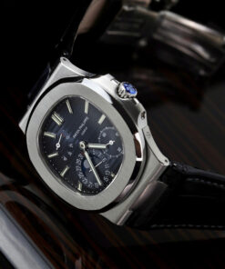 Đồng hồ Patek Philippe Nautilus 5712 Replica 11 mặt xanh blue dây da PPF 40mm (2)