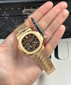 Đồng hồ Patek Philippe Nautilus 5712R Chế Tác mặt nâu dây kim loại nhà máy PPF 40mm (1)