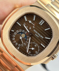 Đồng hồ Patek Philippe Nautilus 5712R Chế Tác mặt nâu dây kim loại nhà máy PPF 40mm (1)