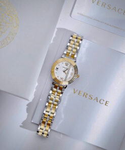 Đồng hồ Versace Greca Icon mặt đính đá demi vàng like auth 36mm
