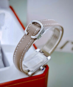 Đồng hồ Cartier Tank Américaine dây da mặt chữ nhật super fake 34mmx20mm