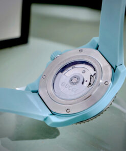 Đồng hồ Gucci Dive Rubber unisex dây cao su xanh ngọc like auth 40mm