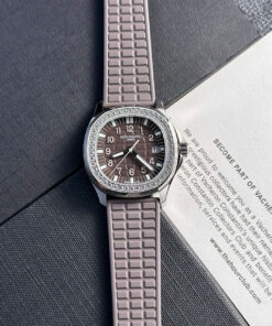 Đồng hồ Patek Philippe nữ đính đá dây cao su Replica cao cấp nhà máy PPF 35,6mm