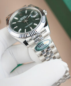 Đồng hồ Rolex DateJust 126334 Rep 11 mặt số nếp gấp màu xanh lá cây Clean 41mm (2)