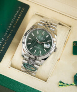 Đồng hồ Rolex DateJust 126334 Rep 11 mặt số nếp gấp màu xanh lá cây Clean 41mm (2)