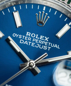 Đồng hồ Rolex DateJust Replica 11 nam mặt xanh blue cọc số dạ quang Clean 41mm (16)