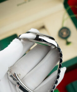 Đồng hồ Rolex DateJust Replica 11 nam mặt xanh blue cọc số dạ quang Clean 41mm (16)