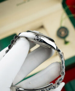 Đồng hồ Rolex DateJust Replica 11 nam mặt xanh blue cọc số dạ quang Clean 41mm (16)