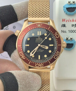 Đồng hồ Seamaster Diver 300M Bronze Gold chế tác cao cấp nhất viền đỏ nhà máy VS 42mm