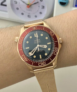 Đồng hồ Seamaster Diver 300M Bronze Gold chế tác cao cấp nhất viền đỏ nhà máy VS 42mm