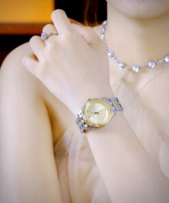 Đồng hồ Versace Greca nữ demi niềng khía cọc số dạ quang like auth 35mm