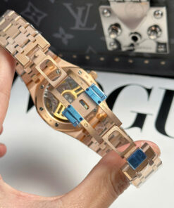 Đồng hồ nam Audemars Piguet Royal Oak 15500OR Rep 11 mặt đen dây kim loại APS 41mm (1)