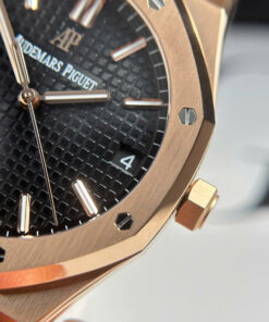 Đồng hồ nam Audemars Piguet Royal Oak 15500OR Rep 11 mặt đen dây kim loại APS 41mm (1)