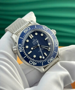 Đồng hồ nam Omega Seamaster Replica 11 mặt số xanh blue nhà máy VS 42mm (1)