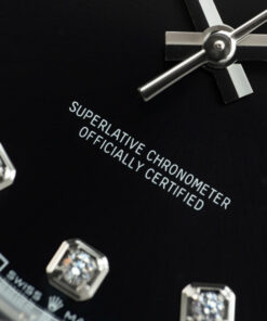 Đồng hồ nam Rolex DateJust Replica 11 mặt đen cọc số đá xưởng Clean 41mm (2)