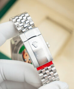 Đồng hồ nam Rolex DateJust Replica 11 mặt đen cọc số đá xưởng Clean 41mm (2)