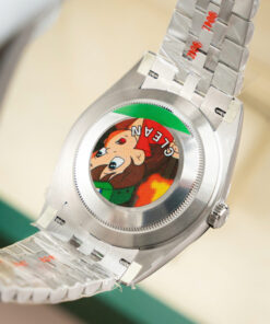 Đồng hồ nam Rolex DateJust Replica 11 mặt đen cọc số đá xưởng Clean 41mm (2)