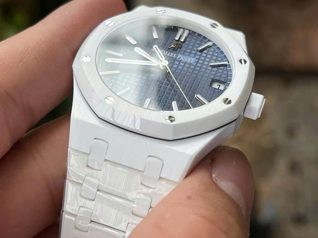 Đồng hồ Audemars Piguet Replica cao cấp nhất chế tác vỏ gốm trắng 41mm (2)
