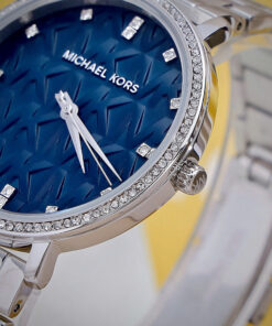 Đồng hồ Michael Kors MK4671 nữ mặt xanh blue đính đá like auth 38mm