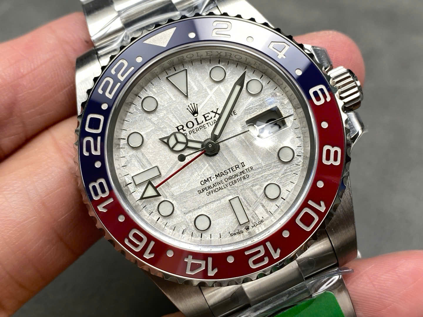 Đồng hồ Rolex 126719BLRO GMT Master 2 Pepsi mặt số thiên thạch nhà máy C+ 40mm (6)