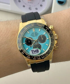 Đồng hồ Rolex Daytona 126518LN mặt số xanh băng chế tác máy 4131 xưởng THB 40mm (6)