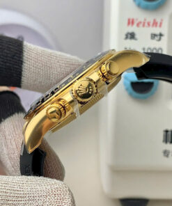 Đồng hồ Rolex Daytona 126518LN mặt số xanh băng chế tác máy 4131 xưởng THB 40mm (6)