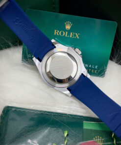 Đồng hồ Rolex Submariner nam niềng đá dây cao su xanh blue Fake cao cấp 40mm