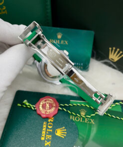 Đồng hồ Rolex Submariner nam niềng đá dây cao su xanh lá Fake cao cấp 40mm