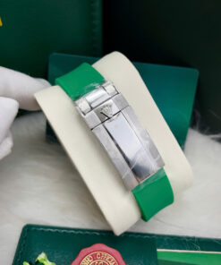 Đồng hồ Rolex Submariner nam niềng đá dây cao su xanh lá Fake cao cấp 40mm