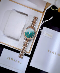 Đồng hồ Versace Hellenyium nữ demi mặt xanh green like auth 36mm