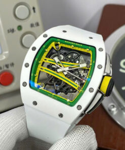 Đồng Hồ Richard Mille RM61-01 Yohan Blake Gốm Trắng Replica Cao Cấp 43x50mm (1)