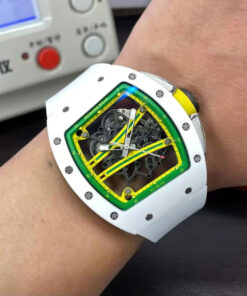Đồng Hồ Richard Mille RM61-01 Yohan Blake Gốm Trắng Replica Cao Cấp 43x50mm (1)