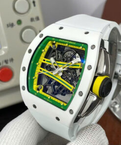 Đồng Hồ Richard Mille RM61-01 Yohan Blake Gốm Trắng Replica Cao Cấp 43x50mm (1)