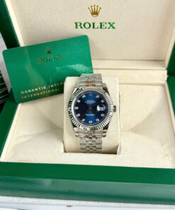 Đồng Hồ Rolex Datejust nam mặt xanh blue ZF máy Miyota Nhật Fake Cao Cấp 40mm