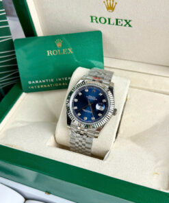 Đồng Hồ Rolex Datejust nam mặt xanh blue ZF máy Miyota Nhật Fake Cao Cấp 40mm