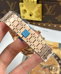 Đồng hồ Audemars Piguet Royal Oak 26240 Replica 11 mạ vàng hồng mặt đen xưởng APS 41mm (14)