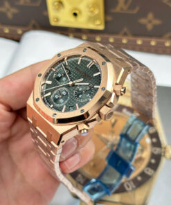 Đồng hồ Audemars Piguet Royal Oak 26240 mạ vàng hồng mặt xanh lá cây Replica 11 xưởng APS 41mm (2)