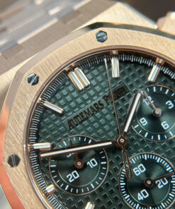 Đồng hồ Audemars Piguet Royal Oak 26240 mạ vàng hồng mặt xanh lá cây Replica 11 xưởng APS 41mm (2)