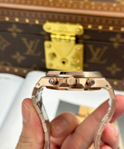 Đồng hồ Audemars Piguet Royal Oak 26240 mạ vàng hồng mặt xanh lá cây Replica 11 xưởng APS 41mm (2)