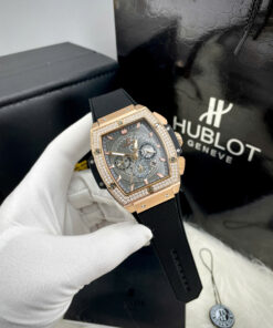 Đồng hồ Hublot đính đá Spirit of Big Bang king gold Fake máy cơ Nhật 45mm (2)