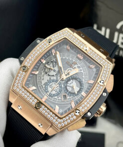 Đồng hồ Hublot đính đá Spirit of Big Bang king gold Fake máy cơ Nhật 45mm (2)