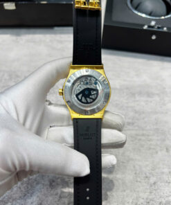 Đồng hồ Hublot Skeleton đính full đá lộ cơ máy cơ nhật giá rẻ fake cao cấp 42mm