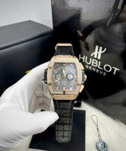 Đồng hồ Hublot nam đính đá Spirit of Big Bang king gold Fake máy Nhật 45mm (7)