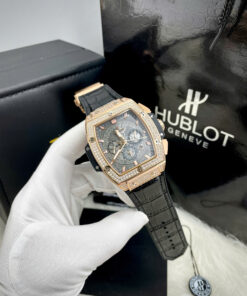 Đồng hồ Hublot nam đính đá Spirit of Big Bang king gold Fake máy Nhật 45mm (7)